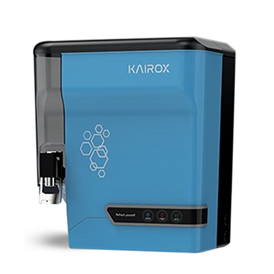 The AQUA KAIROX is a 12-liter capacity water purifier designed for home use. It features a combination of RO (Reverse Osmosis) and UV (Ultraviolet) purification technologies. This wall-mounted unit also incorporates a Smart Indicator. It's a perfect choice as it offers both affordability and performance.