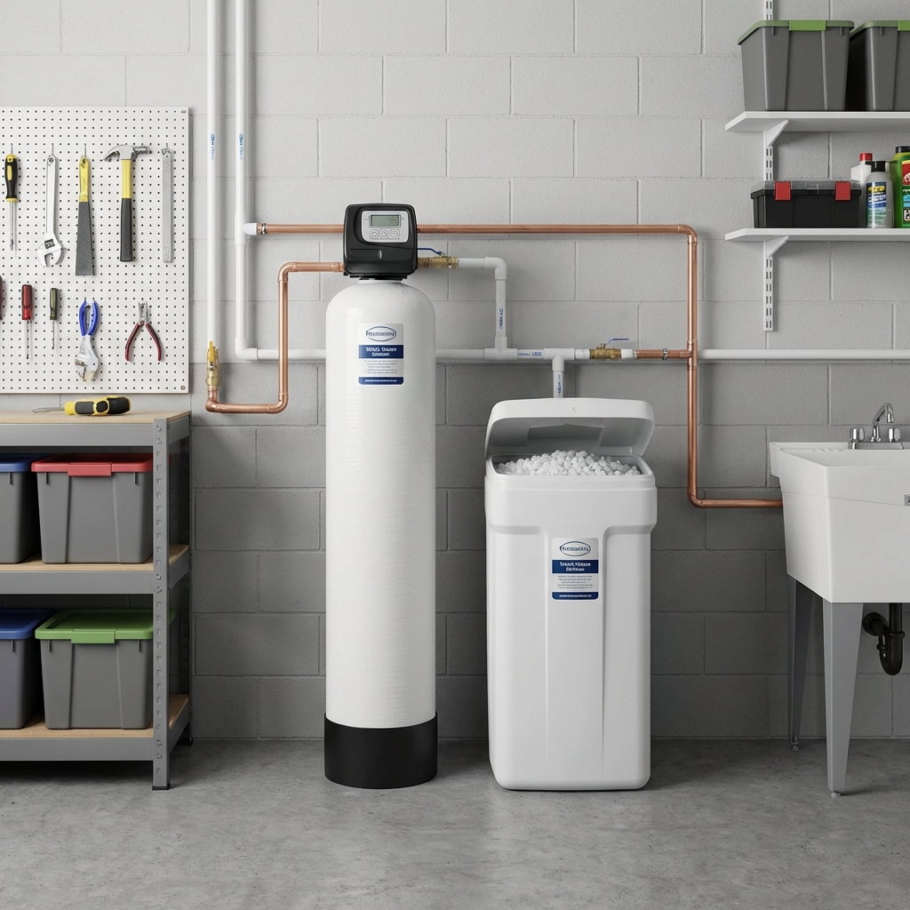 Whole house water softener system installation