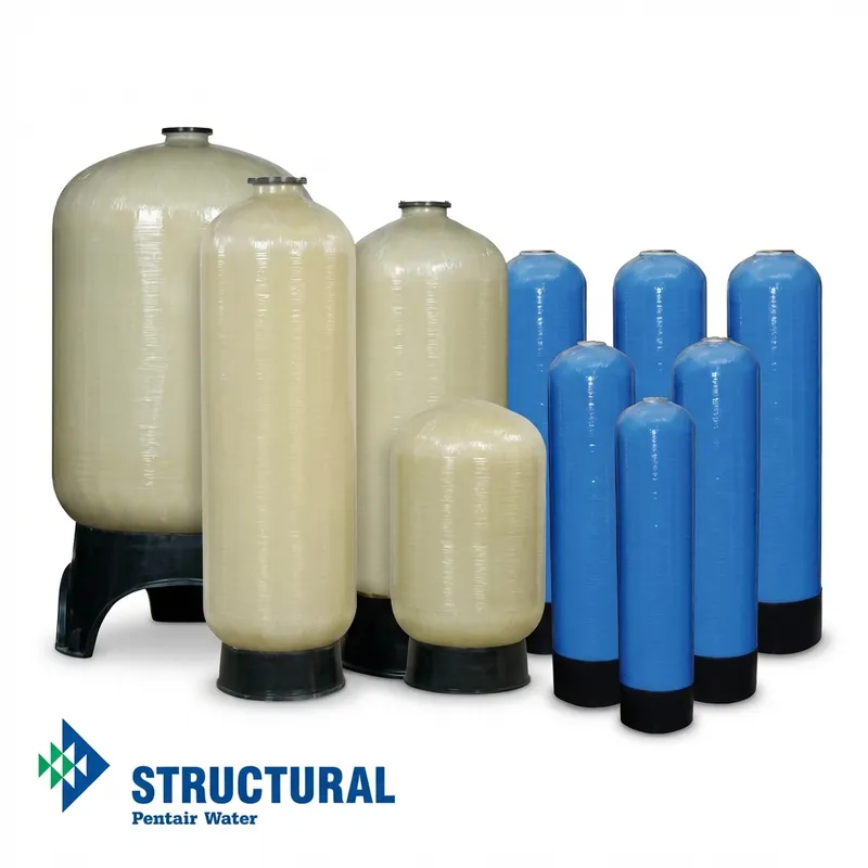 Pentair Structural FRP water filtration vessels with logo